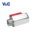 1/4" - 3/4" M-BSP x F-BSP Valogin 232 psi Chrome Plated Brass Mini Ball Valve